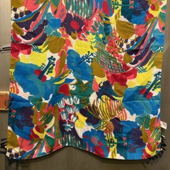 JCrew Tropical Floral tassel scarf / shawl - Picture 12 of 16